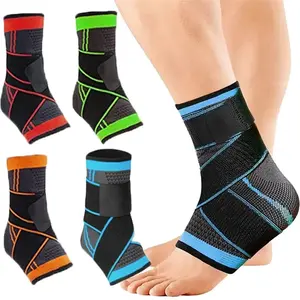 Adjustable Ankle Support Compression Ankle Brace Protector for Running Basketball Soccer Outdoor Sports Gym Bandage Ankle Strap Protective Sleeve