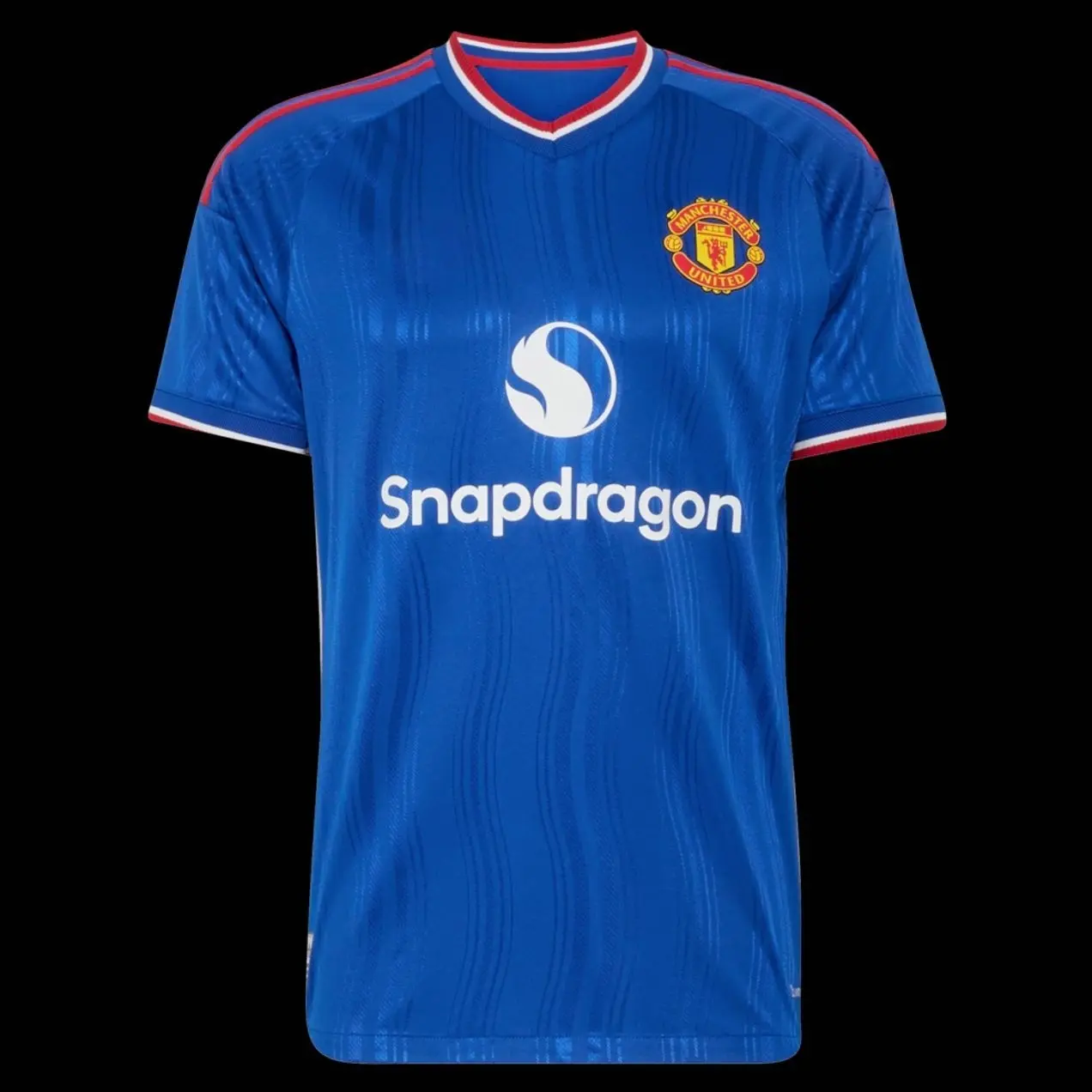 Unisex Blue Soccer Jersey Personalized MU Away Shirt Football Shirt Breathable Fan Style Tee 2026/2027