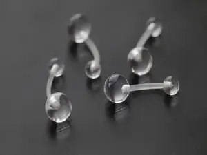 14g Bioflex Belly Ring • Pregnancy Retainer Flexible Clear PTFE Plastic Belly Ring • Pregnant Comfortable Naval Ring • Rubber Belly Piercing