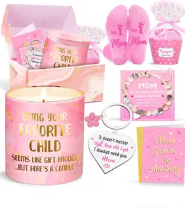 Gift Set for Mom - Mothers Day Gifts with Scented Candle, Bracelet, Socks, Birthday Christmas Presents from Daughter Son, 5-Item Box