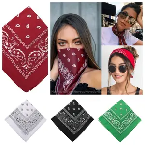 【4 pcs of Headbands / Scarf】Size Large Bandanas for Men & Women, Multi-Purpose Bandana Headbands, Square Head Scarf.