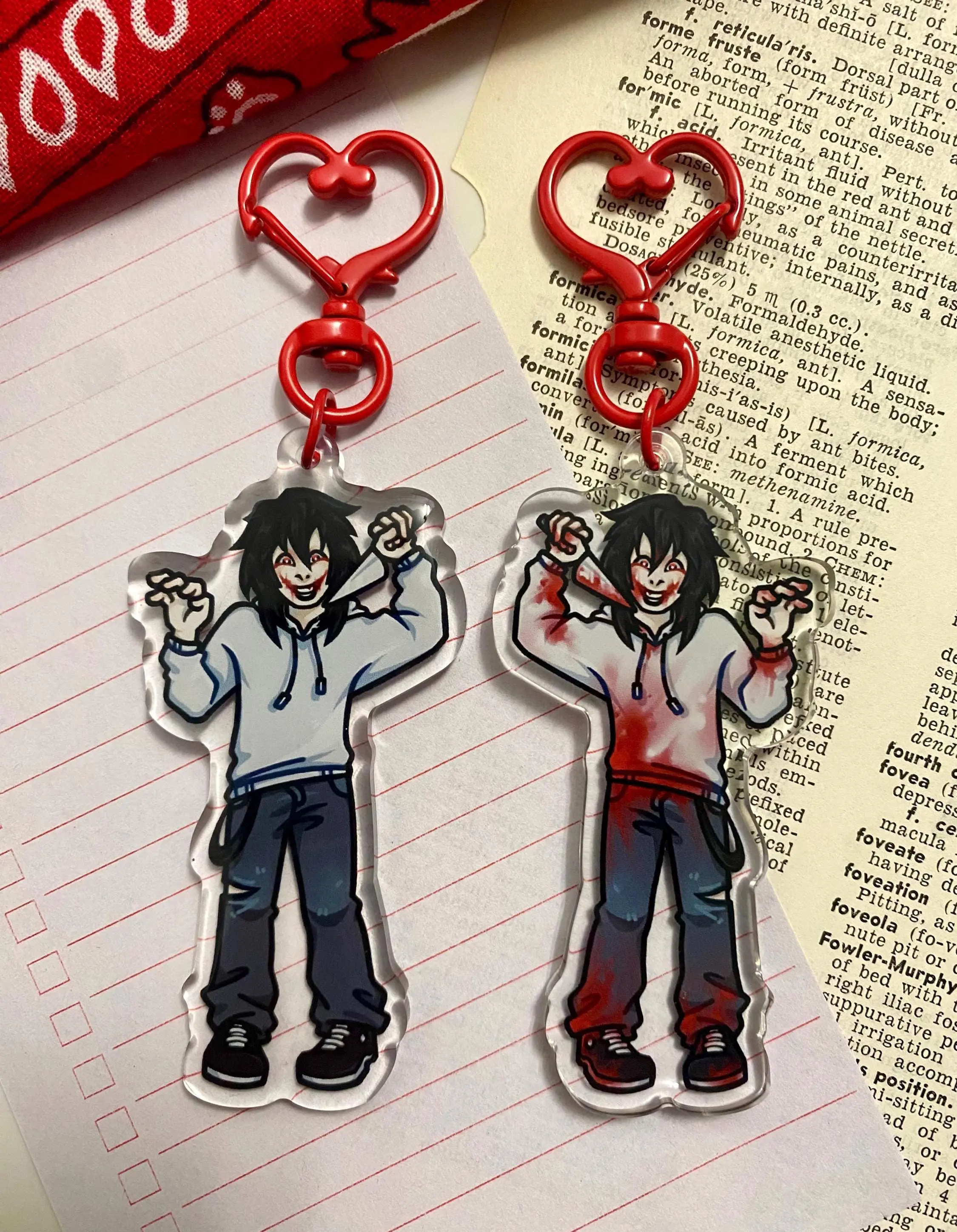 Jeff the Killer Double Sided Acrylic Keychains