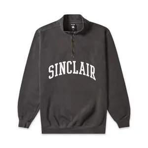 Sinclair Quarter Zip Sweatshirt Pepper Black