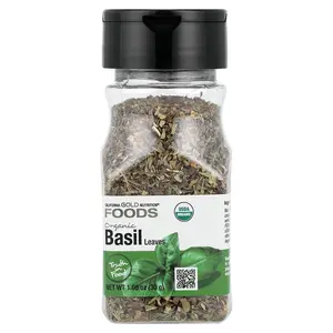 California Gold Nutrition Foods, Organic Basil Leaves, 1.05 oz (30 g)