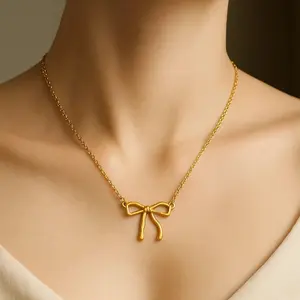Sculpted Bow Necklace
