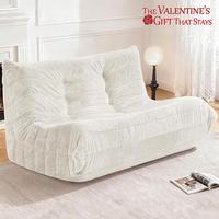 Beige - Plush - Love Seat