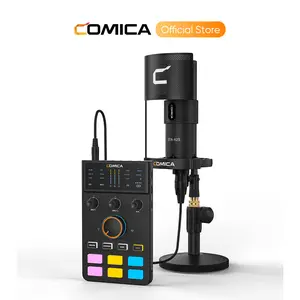 Comica ADCaster C1 K1 Podcast Bundle - USB Audio Interface with Dual XLR, Voice Changer, 4 Mic Preamp | 48kHz/24bit XLR Condenser Mic for Podcasting, Streaming & Gaming
