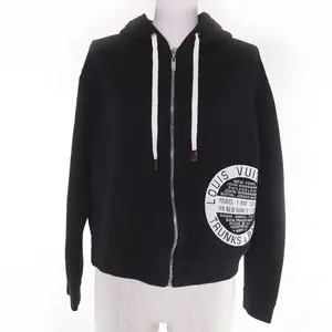 Pre-owned Louis Vuitton Cotton Small Leather Goods Logo emblazoned Monogram Nylon Hoodie