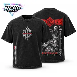 Neko Gear Menswear Battle Sisters Warhammer 40K Adepta Sororitas Graphic Gaming Apparel Vintage Washed T-Shirt Hoodie Sweatshirt Muscle Tank Top Streetwear