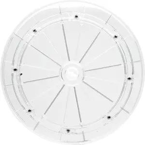 8 Inch Acrylic Turntable Organizer, Clear 360 Degree Rotation Round Turntable for Kitchen Pantry Table Countertop Cabinet Decorating