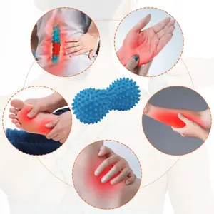 Yoga Massage Ball Shape Like Almond, Deep Tissue Massage Design, Relaxes Shoulder Neck Back Muscles, Reduces Tension