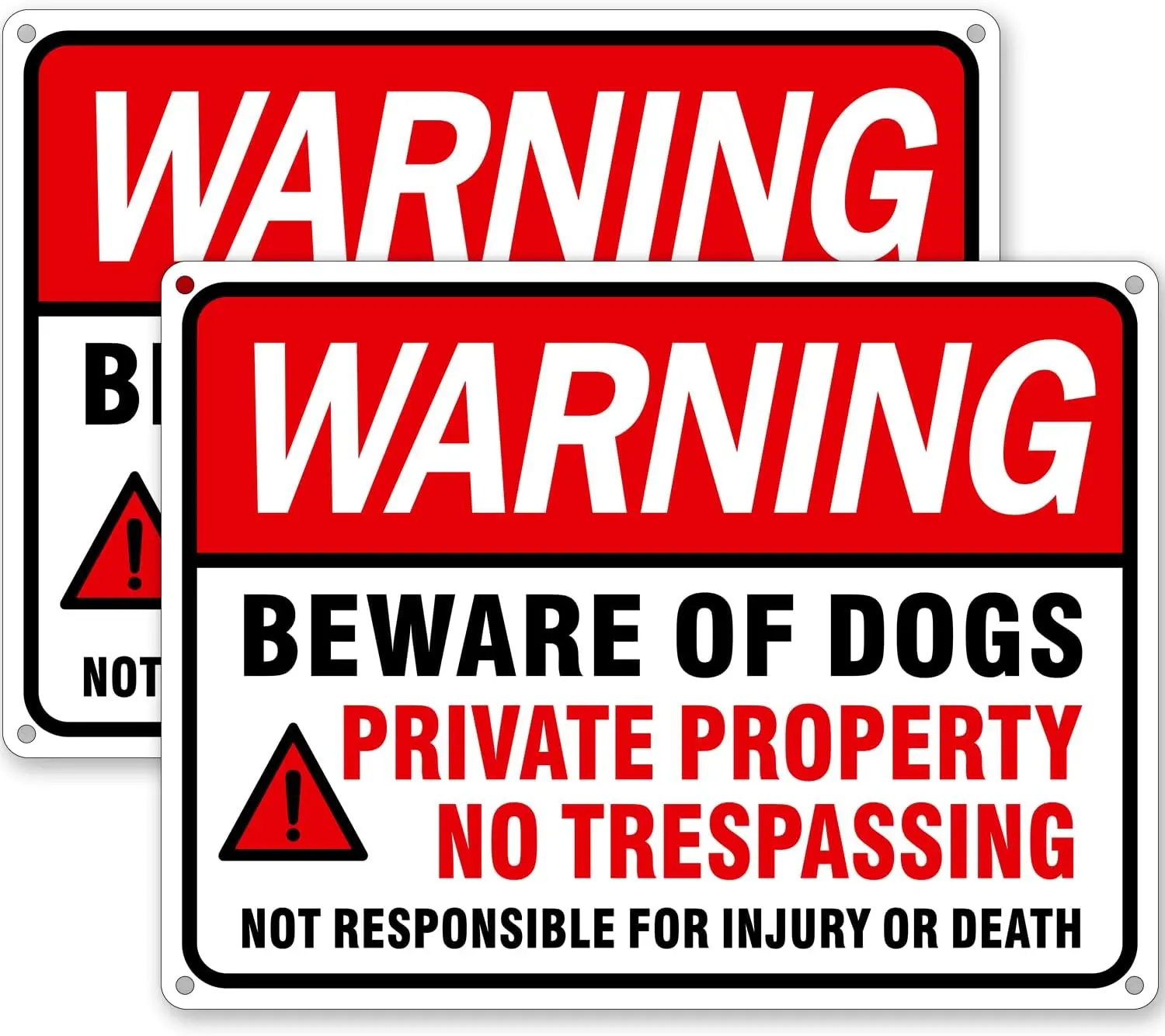 1 Pack Beware of Dog Signs, 13x9.9 inch Reflective Tin Sign Beware of Dog for Fence, Do Not Enter Sign Great for Garden and Yard Wall Decor 8x12 Inch