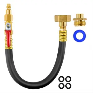 RV Winterizing Kit, RV Water Blowout,Air Compressor Quick Connect Plug to 3/4inch Hose Blowout Adapter with Valve
