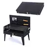 Portable Charcoal Hibachi BBQ Grill - Foldable Square Stove with Double-Sided Fireproof Design, Stainless Steel Quick-Clean Grate, Grid Lifter, Food Lock Fire Pit, Yakitori Ready for Backyard, Patio, Picnics | Portable BBQs, Barbecue Grill, BBQ Setup