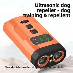 Rechargeable Ultrasonic Dog Repeller, Portable Mini Bark Stopper & Barking Deterrent for Pets Livestock Prod with Flexible Shaft pet stuff dog bugs detector silicone feeder cats surprise gift retractable leashes where to buy pet piano feeder