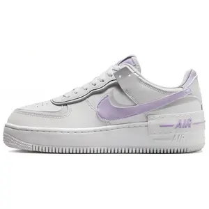 Nike Air Force 1 Shadow Low-Top Sneakers for Women in White and Purple Trending Shoes, House White Official Shoes to Get / Maison Mihara