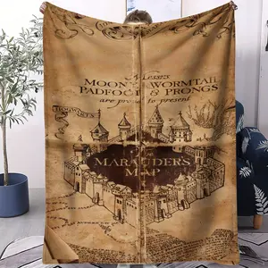 Harry Potter Magic School Blanket, Soft Comfortable Movie Blanket, Sofa Blanket, Nap Blanket, Perfect Gift for Family or Friends,Available in all Seasons,Single Sided Printed Blanket