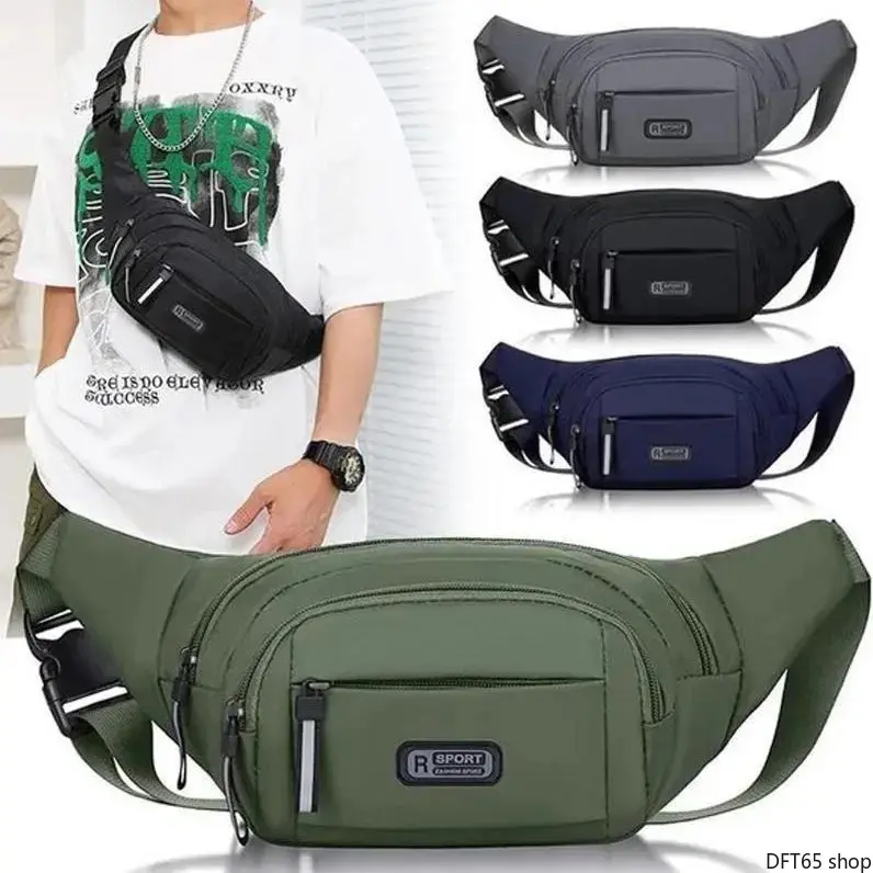 Unisex Nylon Adjustable Waistband Bag - Lightweight Sport-Ready Waist Bag for Hiking, Daily Travel, Crossbody Fanny Pack with Adjustable Strap, Zipper Closure, Phone+Wallet Ready, Lightweight Waist Bags