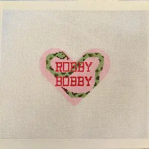 Robby Bobby Snake  Hand-Painted Needlepoint Canvas