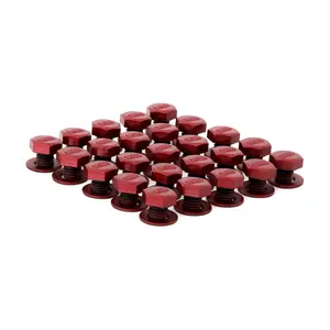 212 MAIN Method Race MRW Attered Kit - 25-Piece Matte Red Stainless Steel Coated Lip Bolt Set, MRW Embossed, Automotive Accessories for Sailing Water Sports