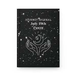Cosmic Journey Journal | Cancer Zodiac, Astrology Notebook, Plan Your Dreams, Starry Night Diary, Personalized Horoscope, Astro Gift