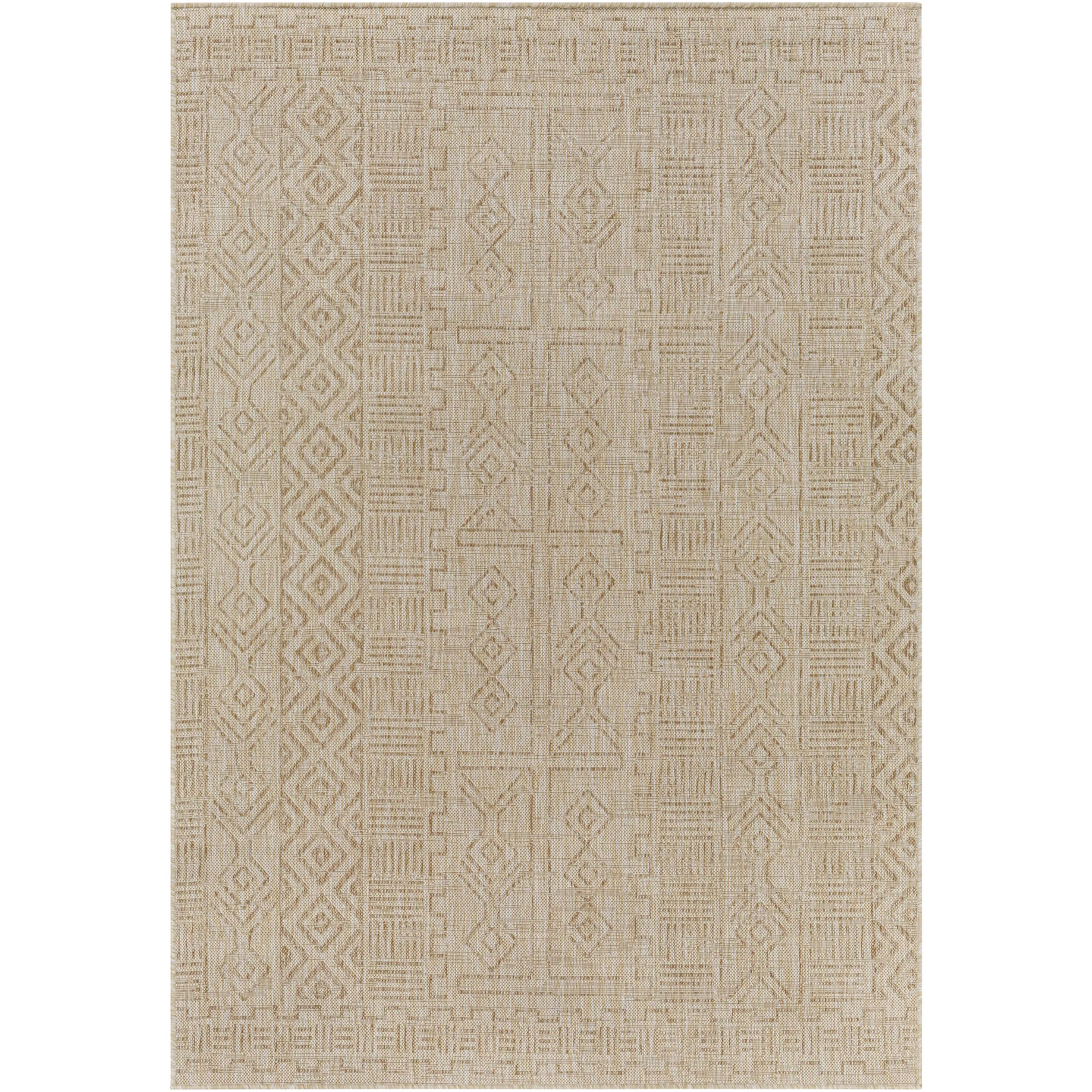 Epson Light Brown Earth Tone Full Synthetic Indoor-Outdoor Area Rug, Cleaning Feature Area Rug - Clearance, Cleaning Feature Area Rugs, Earth Tone Area Rugs