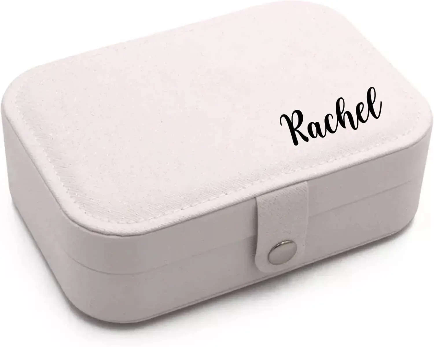 Personalized Jewelry Boxes For Women with name - PU Leather Travel Jewellery Box - Jewels Storage Box For Earring, Ring, Necklace - Bridesmaid Gifts For Girls PU Leather Jewelry Case (Blue With Name)