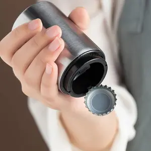 Beer Bottle Opener, Magnetic Automatic Stainless Steel Push Down Opener, No Cap Can Escape, Quick Open for Kitchen, Home Bar & Restaurant Tools