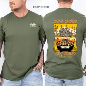 Limits Stacked Hunting T-Shirt – Dove Hunt Graphic Tee, Full Color Outdoor Shirt for Men, Casual Menswear Top