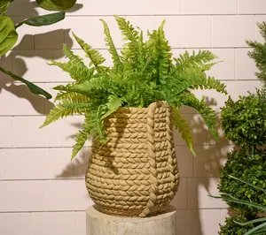 15" Decorative Indoor/Outdoor Basket-Style Planter by Kim Gravel
