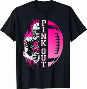 Youth and Adult Football Pink Out Team Breast Cancer Awareness Month Womens T-Shirt, In October We Wear Pink shirt, Pink Ribbon Halloween Shirt for Kids, Breast Cancer Gifts, football shirt, Trending tee, youth clothing, gift for son and daughter
