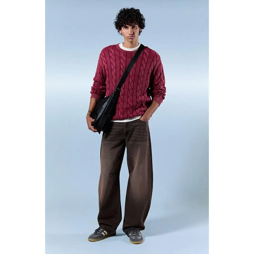 Pacsun Men's Mason Baggy Barrel Jeans Brown Pacsun Men's Mason Baggy Barrel Jeans Brown