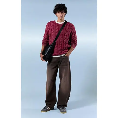 Pacsun Men's Mason Baggy Barrel Jeans Brown