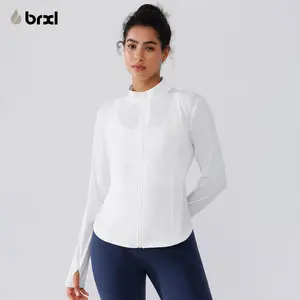 BRXL【Discount for live】Full Zip Running Track Jacket Lightweight Athletic Slim Fit Jacket with Thumbholes-brxl-1