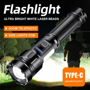 1 Powerful Tactical Rechargeable LED Flashlight - 7-Mode High Brightness, Handheld Design - Perfect for Emergency Situations, Hiking, Camping rechargeable flashlight flashlight