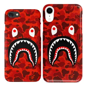 Red Camo Shark Mouth iPhone Case