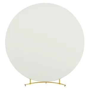 Round Arch Backdrop Cover - Premium Spandex Circle Background for Weddings, Birthdays & Baby Showers - Wrinkle-Resistant & Stretchy