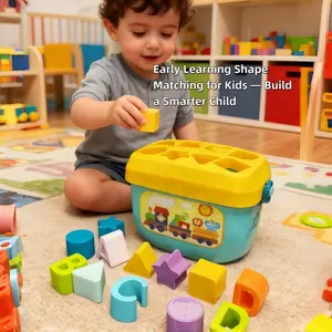 Baby Toys Shape Sorting Math Learning Blocks Toddler Toys And Garden Building Toys, ABC And Shape Building Blocks, Sorting Shapes Game,montessori toys，Stacking Toy Baby's First Blocks Set of 10 Shapes for Sorting Play for Infant