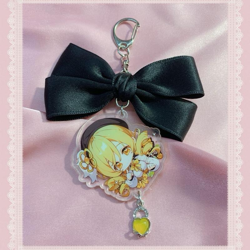 Puella Magi Madoka Magica Sayaka Miki Kyoko Sakura Mami Tomoe Homura Madoka Anime Manga Kawaii Githuc Lolita EGL Keychain Purse Bag Charm with Bow and Unique Design