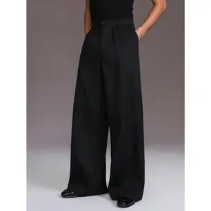 Men's Pleated Wide Leg Dress Trousers | Y2K Minimalist Formal Pants Men's Pleated Wide Leg Dress Trousers | Y2K Minimalist Formal Pants