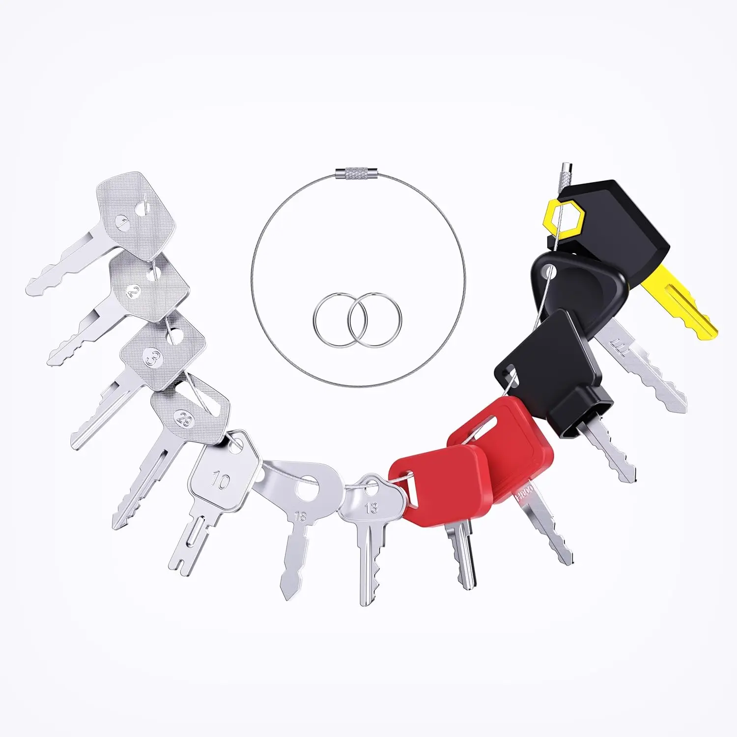 12PCS Heavy Equipment Keys Master Set, Replacement Construction Ignition Keys for CAT Caterpillar 5P8500 JCB 14607 Takeuchi H806 John Deere AT195302 Hyster 166 Komatsu 787 Case S450 Hitachi Volvo 777 Summervibes, Hardware, Industrial tiktokshopspringglowu