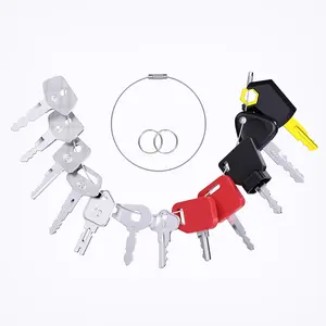 12PCS Heavy Equipment Keys Master Set, Replacement Construction Ignition Keys for CAT Caterpillar 5P8500 JCB 14607 Takeuchi H806 John Deere AT195302 Hyster 166 Komatsu 787 Case S450 Hitachi Volvo 777