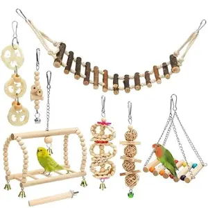 8 Piece Set Bird Toys