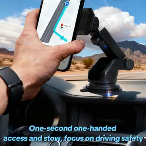 【HiEHA】Magnetic Suction Cup Car Mount, Stable CarPlay Holder for 7-Inch Monitors & Phones, Flexible Adjustable Dashboard/Windshield Mount with Strong Magnet, Easy Installation & Universal Compatibility
