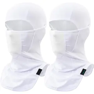 Balaclava  Mask- 2 count Sun Protection Mask , Breathable Summer Full  Cover for , Cycling  Size, 2 Pack White