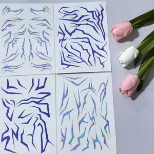 2026 Hot-selling Western Demon Anime Cosplay Full-body Makeup Laser Temporary Purple Body Tattoo