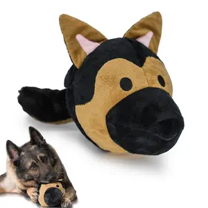 MYBALLDOG 2 in 1 Dog Puzzle Toys Stuffed Plush Puppy Toys, Crinkle & Squeak Dog Toy Ball for Dog Anxiety Relief, Big Dog Toys for Mild Chewers 3.5" Ball, Puppy Chew Toys