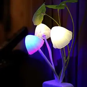 Cute Sensor LED Night Light with Color Changing Mushroom Avatar Design for Romantic Bed Lighting (5 lamps)