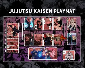 Jujutsu Kaisen Union Arena Purple TCG CCG Playmat Anime Desk Mat Mousepad Trading Card Game Mat