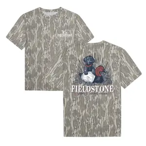 Fieldstone Decoy Pup Tee Camo Shirt - Mossy Oak Bottomland Tee For Men - Mossy Oak 3D Shirt, Hunting 3D Tee, Ideal For Sports And Everyday Wear, Gift For Men